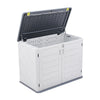 Garden Outside Double Bin Tools Shed Lockable Resin Storage Box Sheds 130x75cm