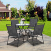 4 PCS Outdoor Folding Chair All-Weather Portable Patio Chair Set w/ Backrest