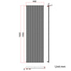 Black Designer Radiator Vertical Horizontal Oval Column Central Heating Rads