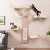 Cat Wall Shelves Furniture Cat Climber Tree Activity Center w/Hammock-Natural