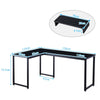 Computer Desk Office Study Workstation Metal Legs Home Corner Table Stand MDF