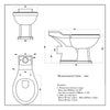 Bathroom Traditional Close Coupled Toilet Pan With Soft Close Seat Cistern WC