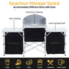 Portable Folding Camping Kitchen Unit Cupboard Windbreak Stand Storage Table
