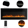 60" Insert Built In Electric Fire with Log&Crystal Touch Screen Fireplace,Remote