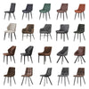 Set of 2 Faux Leather/Suede Dining Chairs Metal Legs Reception Restaurant Chair