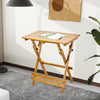 Portable Camping Bamboo Wooden Table Breakfast Writing Laptop Table Adjustable