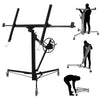 16FT Lifter Tool Hoist Mobile Plaster Board Panel Sheet Drywall Lift Crane Black
