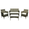 Rattan Garden Furniture Set 4 Piece Patio Table Chairs Sofa Outdoor Conservatory