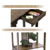 Industrial Console Table Rustic Wood Side Table Hallway Storage Shelf w/ Drawers