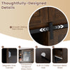 Kitchen Buffet Sideboard Cupboard 72” Coffee Bar Cabinet-Brown