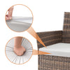 Rattan Garden Furniture Set 4 Piece Outdoor Sofa Table Chairs Patio Yellow Brown