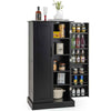 kitchen Pantry Cabinet 120cm Food Pantry Cabinet with Doors & Adjustable Shelves