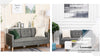 Modern 3 Seater Sofa for Living Room Compact Sofa with Hidden Storage Grey