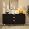 Dusk Evie Black & Gold Effect Sideboard with Drawers RRP £599