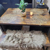 Industrial Dining Table Bench Set 4 Seater Kitchen Breakfast Seat Vintage Rustic