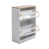 Shoe Rack Shoes Storage Cabinet Wooden Stand Cupboard Unit 2 Drawers Organiser