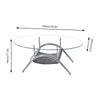 Nest Of 3 Nested Nesting Tables Side End Coffee Table Glass/Wood for Living Room