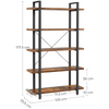 Large Industrial Bookcase Wood Vintage Heavy Duty Storage Unit Display Bookshelf
