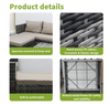 Rattan Garden Furniture Set Seater Wicker Patio Lounge Sofa Chair Table Cushion