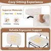 Modern Side Chair Bedroom Reading Accent Chair Adjustable Foot Pads-White