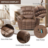 Oversize Electric Power Lift Riser Recliner Chair Massage Heat Armchair Brown PU