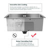 1.0 Large Super Deep Single Bowl Square Stainless Steel Kitchen Sink Ttpvkysmrab