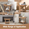 Corner Shower Bench Stool Bathroom Seat 2-Tier Storage Shelf Bathroom Foot Rest