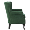 Chenille Upholstered Single Sofa Armchair European-Inspired Curved Leg Wingback