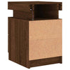 Modern Bedside Cabinet in Brown Oak with Adjustable - Bedroom Storage P0H7