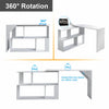 Computer Desk PC Table L-shaped Corner w/Shelves/Drawers Workstation Home Office