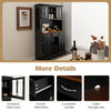Kitchen Storage Cabinet Sideboard Freestanding Buffet Cupboard Adjustable Shelf