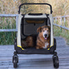 Large Dogs Stroller Foldable Pet Travel Carriage Breathable &Portable 45.5” Tall