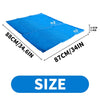 Dog Cooling Mat Triple Layer Water-Filled Safety Pad Bed Blue L