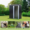 3 X 5FT Metal Garden Shed Pent Roof Outdoor Tools Box Storage House Heavy Duty