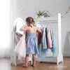 Haus Projekt Girls Heart RAIL & MIRROR SET Dress Up Kids Clothing Wardrobe Wood