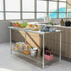 Stainless Steel Work Bench Commercial Catering Table Food Prep Backsplash 2-6ft