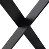2PC Industrial Metal Steel Table Legs Cross X Frame for Dining/Bench/Office/Desk