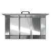 Lockable Large 64L Feed Bins Storage Metal Galvanised Waterproof 3 Compartments