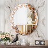60cm Large Bevelled Silver Wall Mirror Hallway Bedroom Table Round Makeup Mirror