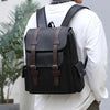 New Mens Travel Backpack PU Leather Satchel Laptop Bag Camping Hiking Rucksack