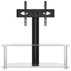 SVV Corner TV Stand 2-Tiers for 32-70 Inch Black and Silver
