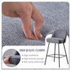 2X Breakfast Bar Stools Thickened Pad Linen Dining Chairs for Counter Kitchen