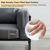 Single/Double/Triple Sofa Armchair Faux Leather Cushion Seat Metal Frame Armrest