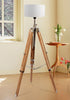 Teakwood Wooden Floor Lamp LED Wood Tripod Lamp Retro Lamp Without Shade
