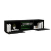 Modern High Gloss 2 Door TV Stand Unit Cabinet Entertainment Sideboard LED Light