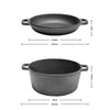 Cast Iron Casserole Dish Pot Pan Cooked Camping Stew Dutch Oven Stockpot Skillet
