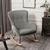 Recliner Rocking Chair Wing Back Armchair Fireside Corner Relax Sofa w/ Side Bag