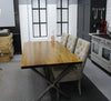 Bespoke American Tulip Industrial Dining Table - Made To Order - Choice Of Legs