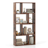 120 CM High Bookcase Floor Standing Open Display Shelving Rustic Brown