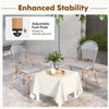 French Bistro Accent Chair Set of 2 Outdoor Armless Dining Chairs
